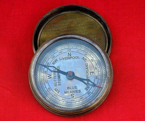 Antique Vintage 3" Brass Calendar Compass Hiking Camping Travelling Compass Gift - Bild 3 von 7