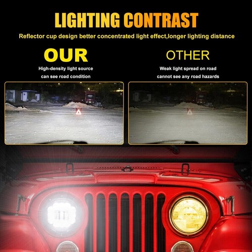 Faro LED Halo 7"" PULGADAS DRL y kit combinado de luces antiniebla de 4"" para Hummer H2 H3T 06-10 - Imagen 12 de 12