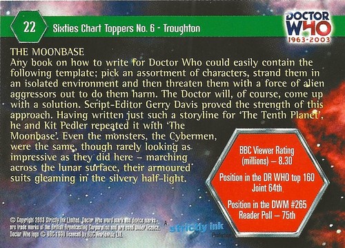 DOCTOR WHO 40TH ANNIVERSARY BASE / BASIC CARDS 1 TO 100 BY STRICTLY INK CHOOSE - Picture 5 of 35