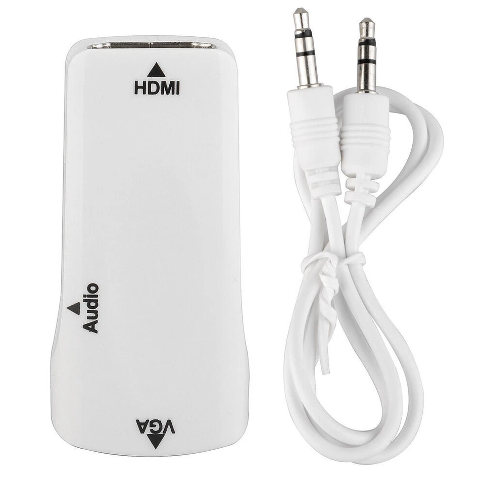 HDMI Female to VGA SVGA Adapter HD 1080P Video 3.5mm Stereo Audio Converter - Image 2 of 4