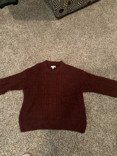 Lauren Conrad Damen Medium weinrot Tunika Pullover Pulli Strick Rundhals