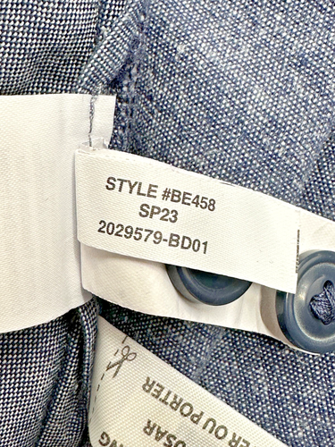 NWT J. Crew Re-Imagined 770 Straight Pants Mens 34x34 Blue Stretch Linen Blend - Picture 13 of 16