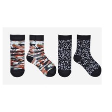 Art Class Kids' Athletic Crew Socks 2 Pack, Camo Dots Pattern - Size M, L