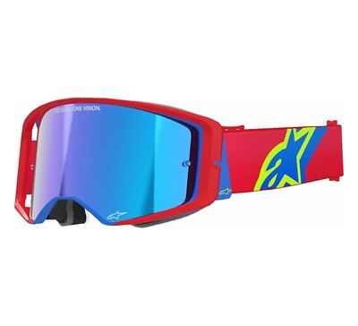 Alpinestars 2026 Brille Supertech Corp Absolute Vision Rot Blau Spiegel Blau