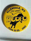 1980 ELLENSDALE, North Dakota 3rd Annual PRCA Rodeo Pinback Button  — photo 4