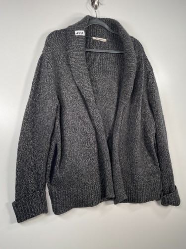 Alexander Wang Womens Open Knit Cardigan Sweater Wool Acyrlic Gray Sz Medium - Picture 3 of 11