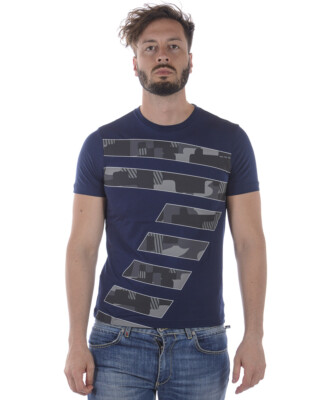 Emporio Armani EA7 T-Shirt Sweatshirt Man Blue 3ZPT88PJM9Z 1554 Sz L MAKE OFFER