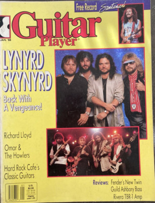 Magazine Guitar player, Lynyrd Skynyrd, Carlos Santana, Richard Lloyd, 1988