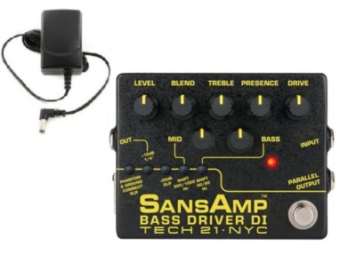 Tech 21 NYC SansAmp Bass Driver DI V2 Pre-amp Stomp ( FREE POWER