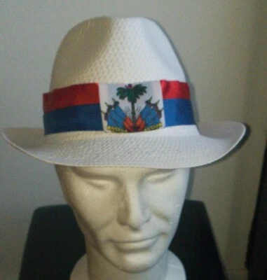Chapeau drapeau Haiti. Livré avec réducteur de taille.Made In ITALY Taille 59. - Photo 1/4