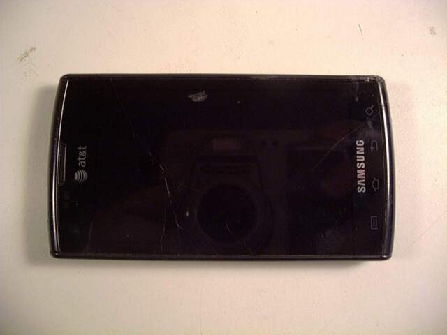 Samsung Galaxy S for AT&T; cracked screen; no charger or manual