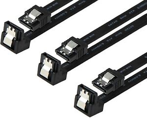 3-Pack SATA Cable 90 Degree Right Angle SATA III 6.0 Gbps, SATA Cable 18 Inches - Click1Get2 Offers