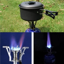 Portable Outdoor Picnic Gas Burner Foldable Camping Mini Steel Stove Case New