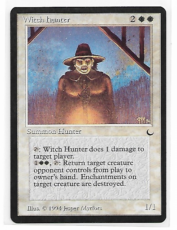 Magic the Gathering ~ MTG ~ 1x Witch Hunter ~  LP ~ THE DARK