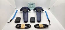 2x Pair of HTC Vive Pro 2.0 Blue Controllers Controller  USB Charger  Cable