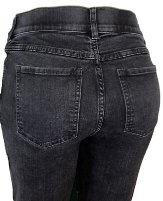 $128 SPANX ANKLE SKINNY Clean BLACK pull-on Jeans Jeggings-Size SMALL-EUC!