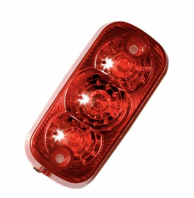 Clear Ribbed Lens Red Generation LED16 Diodes TLED GEN1RCR Marker Light Trux