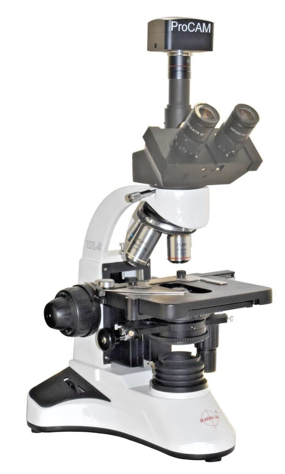 Microscopio de patología veterinaria de esperma/semen — óptica PLAN, fase y campo brillante, 5 MP Foto 3 de 4