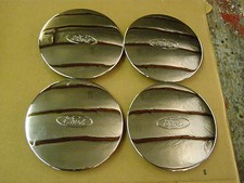 Nos Ford Racing Chrome Wheel Center Caps M-1096-frt