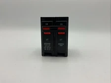 Bryant Westinghouse Eaton BR220 120/240VAC 20A 2-Pole Circuit Breaker Red Handle