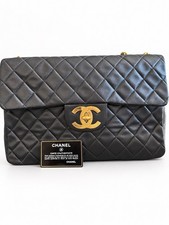 Chanel Classic Jumbo Single Flap Black Caviar Leather Gold Hardware Series 13