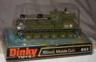 Vintage Dinky No. 654 155mm Mobile Gun Diecast in Original Box - Tank Armored