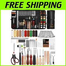 Comprehensive 102-Piece Leather Working Tools Set with Custom Storage Solution