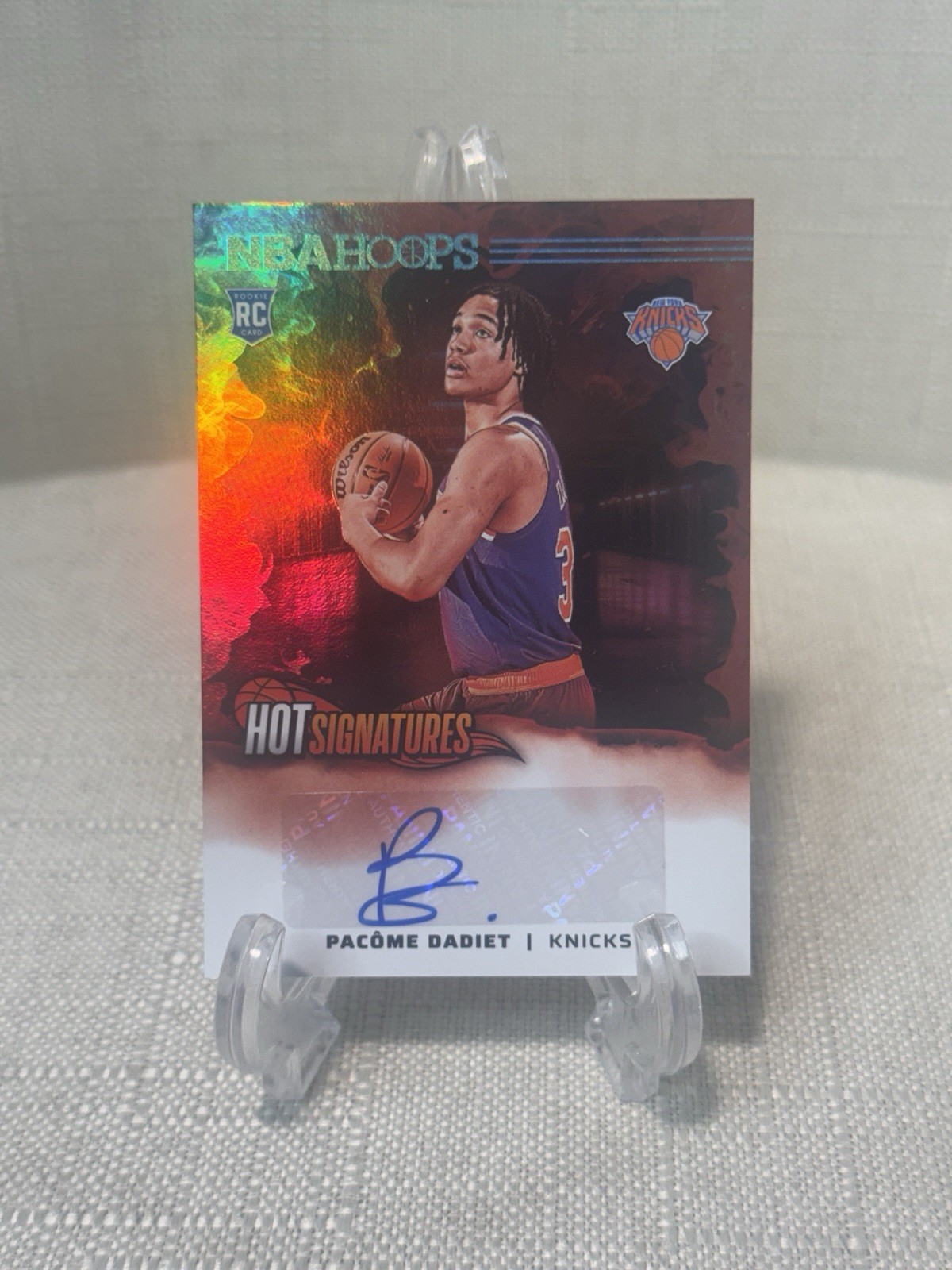 Pacome Dadiet 2024-25 Panini NBA Hoops Rookie Hot Signatures Auto P28