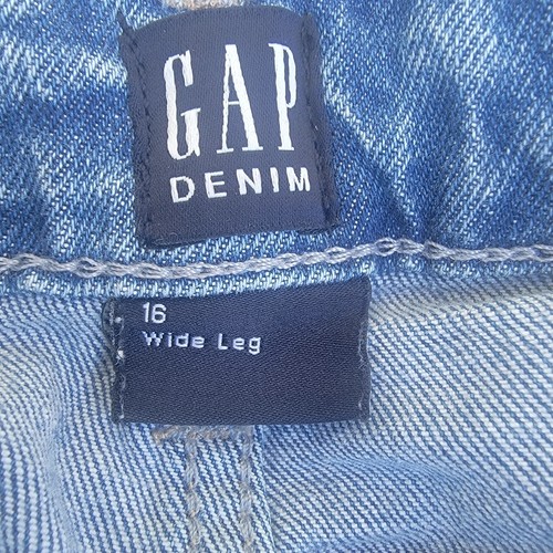 girls gap 2 tone 90's wide leg denim jeans size 16 Y2k - Picture 3 of 4