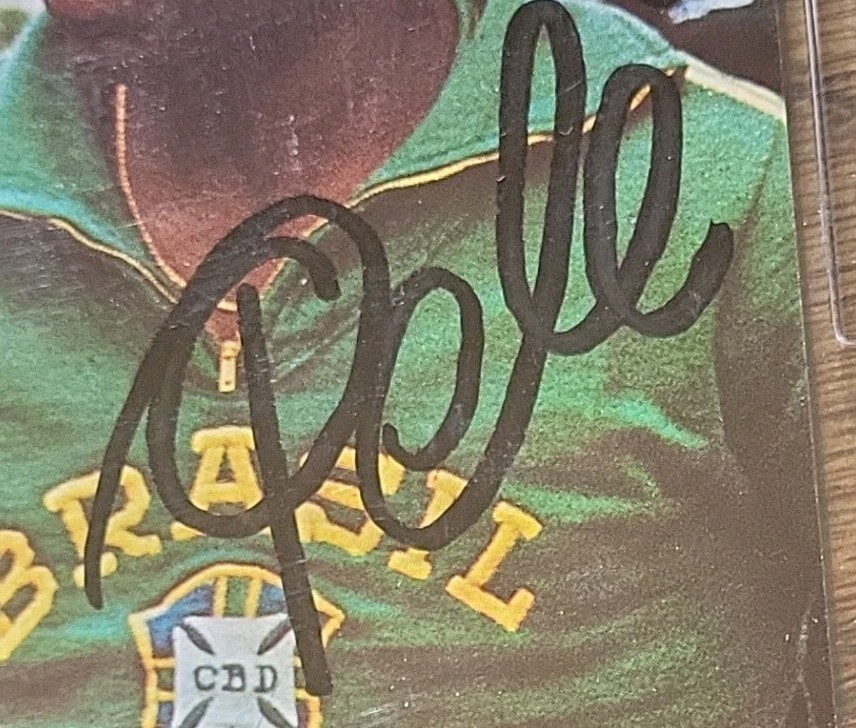 PELE 1970 Verlag Stars Autographed Pop 1 Finest PSA 8 DNA GEM MINT 10 ⚽️ Best!! view 5