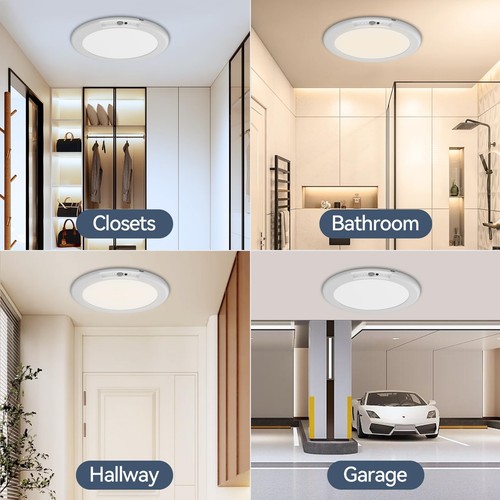 2 Pack Rechargeable Motion Sensor Ceiling Light, Wireless Ceiling Lights Batt... - Picture 7 of 7