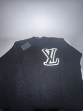 Louis Vuitton LV Pullover Schwarz mit großem Logo – Neu mit Etikett – Größe M