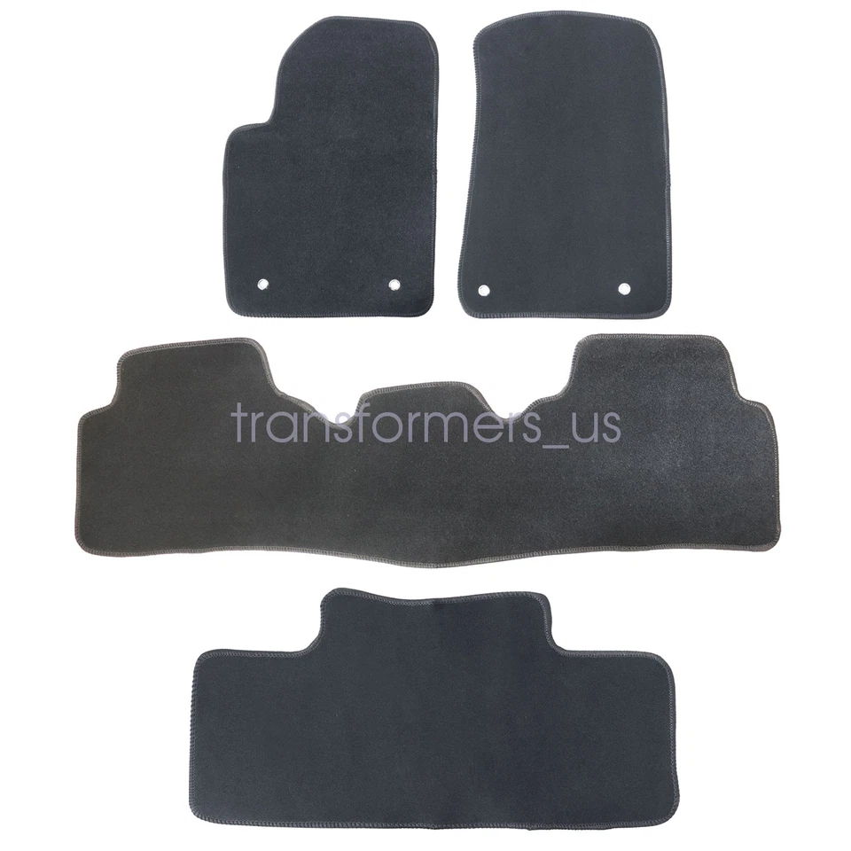 Alfombrillas de terciopelo delanteras-traseras negras antideslizantes 2014-2024 para Infiniti QX80 Foto 4 de 4