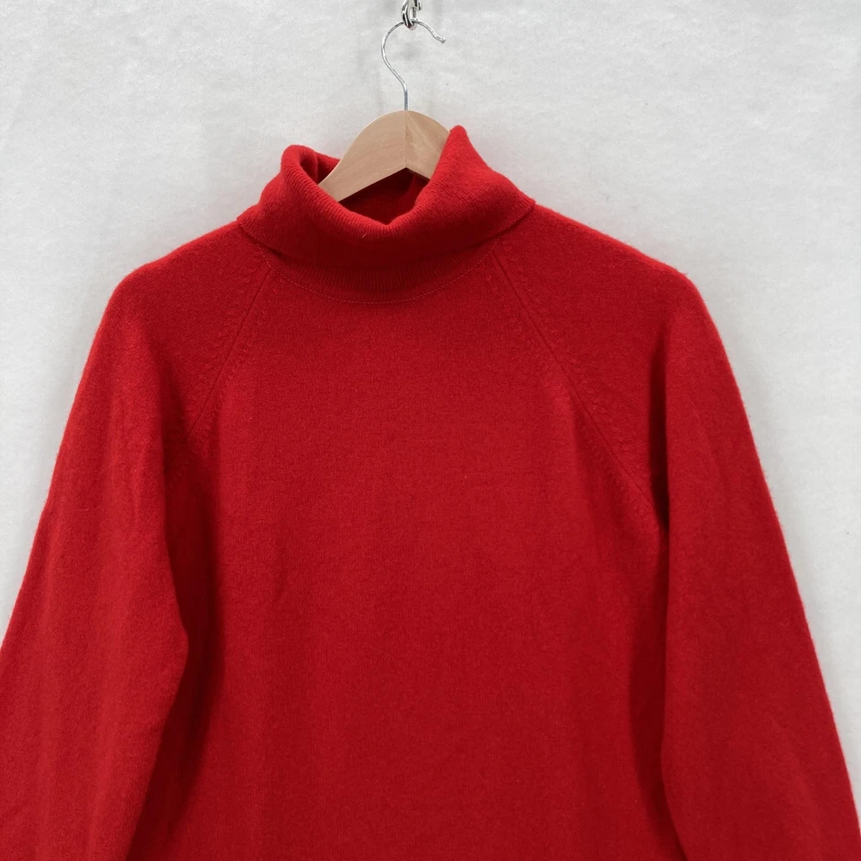 Винтажный земли конец свитер платье женщин средний красный макси водолазка ягненка шерсти Англии - Изображение 2 из 4