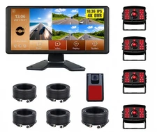 1080P 5-Channel 4K RV 10.36" IPS Touchscreen Monitor DVR  Backup Camera System