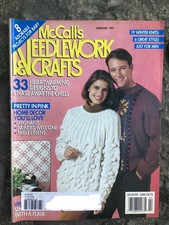 Original February 1991 Vintage McCalls Needlework Sweaters/Crafts Magazine