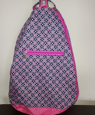 NTB Women's Tennis Backpack Pickleball Bag Colorful Pink Navy Knot