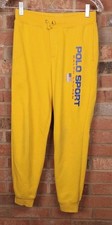 Ralph Lauren Boys Polo Sport Fleece Jogger Sweatpants Yellow Size M 10-12