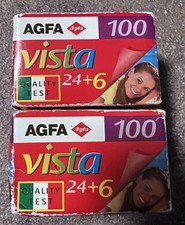 Lot Of 2 Agfa Vista 100 Film Rolls - 30 Shots 24 6 - Expired Vintage 