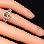 World Class 1.16ctw Citrine & White Sapphire 925 Silver Ring Size 8 — photo 7