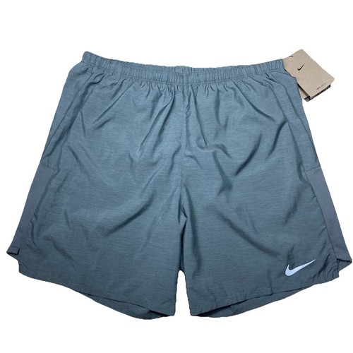 Pantaloncini Nike Uomo TG M Dri-FIT Challenger 7” Running Allenamento Slip Foderati Grigio