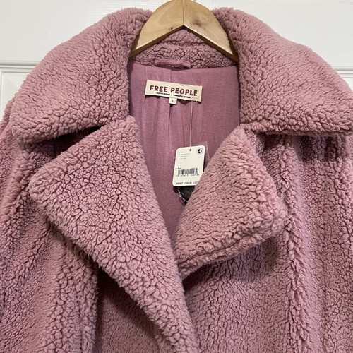 NWT Free People Joplin Cozy Jacket Smoked Pink Size Large - Picture 4 of 18