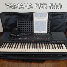 Yamaha PSR-500 PortaTone 61-Key Keyboard w/ Adapter Case Manual Tested Working