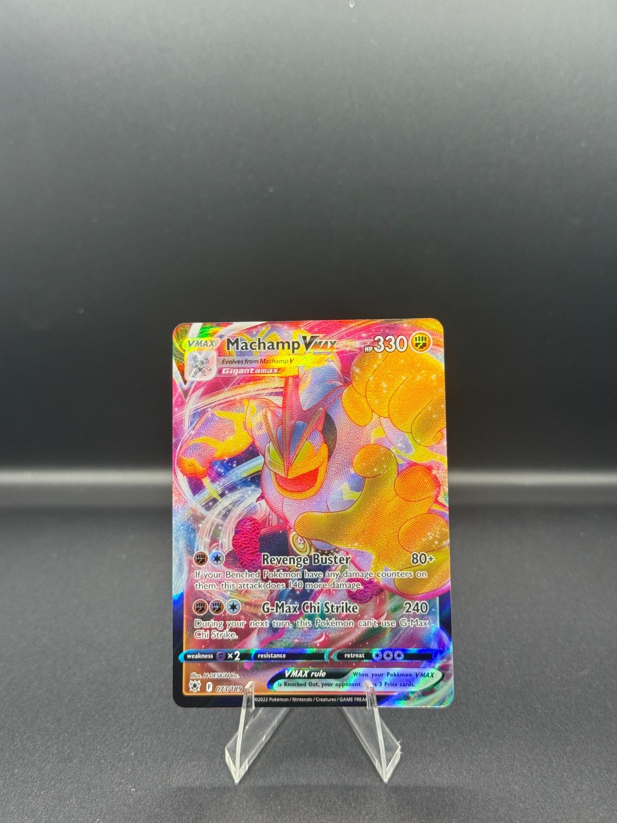 Machamp VMAX 073/189 Pokemon SWSH10: Astral Radiance Ultra Rare NM