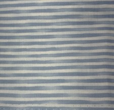 Blue Blue Striped Cotton Fabric 10" x 42" Clothworks Sewing Crafts