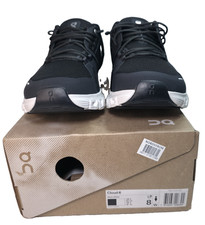 On Cloud 6 Women's Size 8 Black/White Mesh Low Top Everyday Running Sneakers