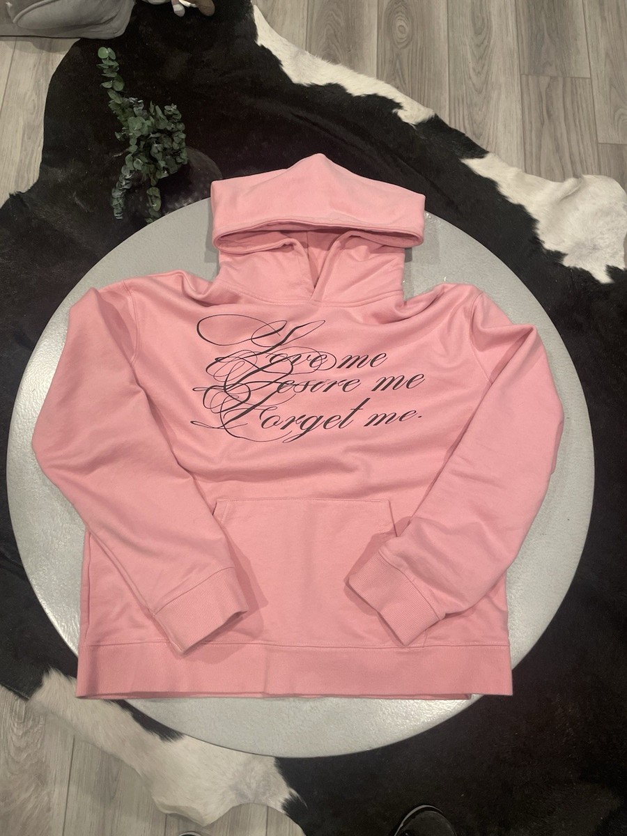 Pink Forget Raven Instagram Brand Pullover Hoodie Size Large Worn