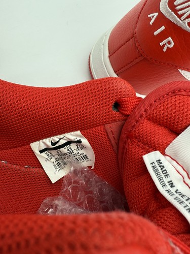 Nike Air Force 1 Low - Red Lace Up Shoes (Men 9.5) 820266-606 - Picture 5 of 6
