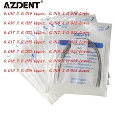 100Pcs AZDENT Dental Orthodontic Rectangular Arch Wires Ovoid Form Stainless