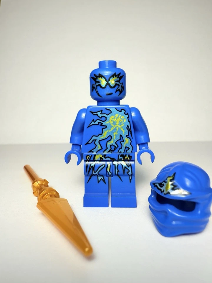 Lego Ninjago NRG Jay Custom Minifigure Blue Lightning Ninja 9570 - Image 3 of 3